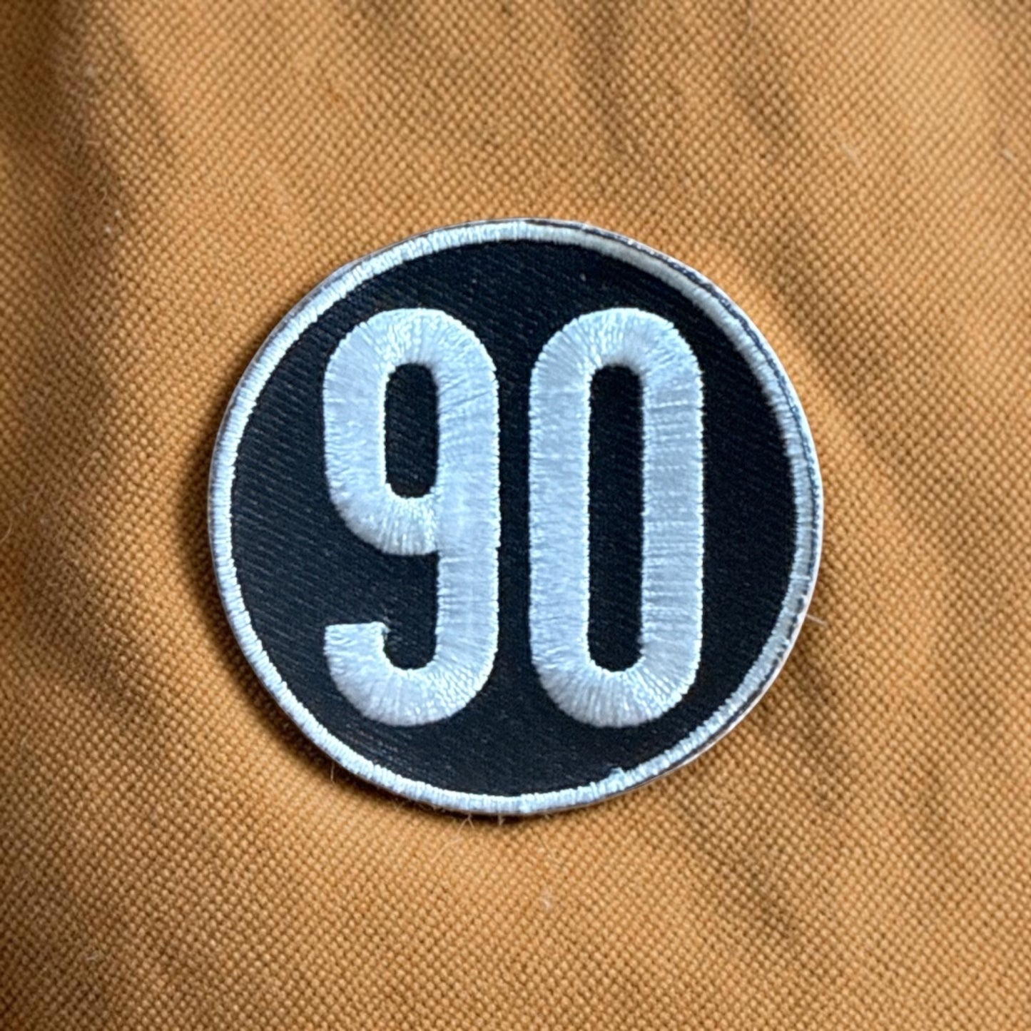 90 Classic Patch — Embroidered Iron-On Logo