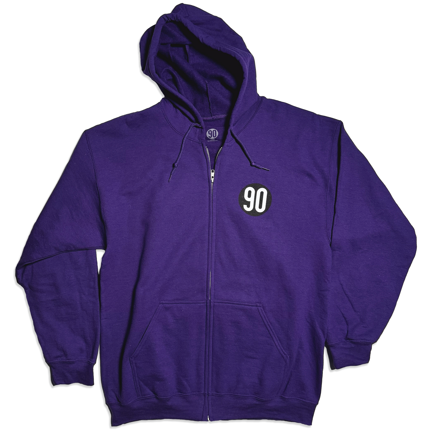 90 Purple Zip Hoodie