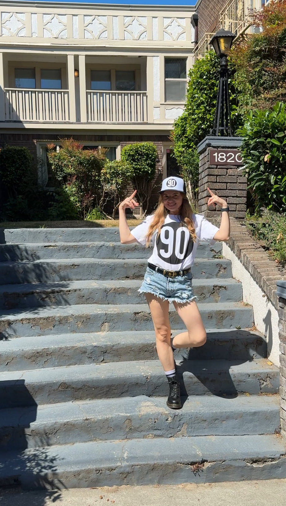 90 Trucker Hat – Black & White Edition
