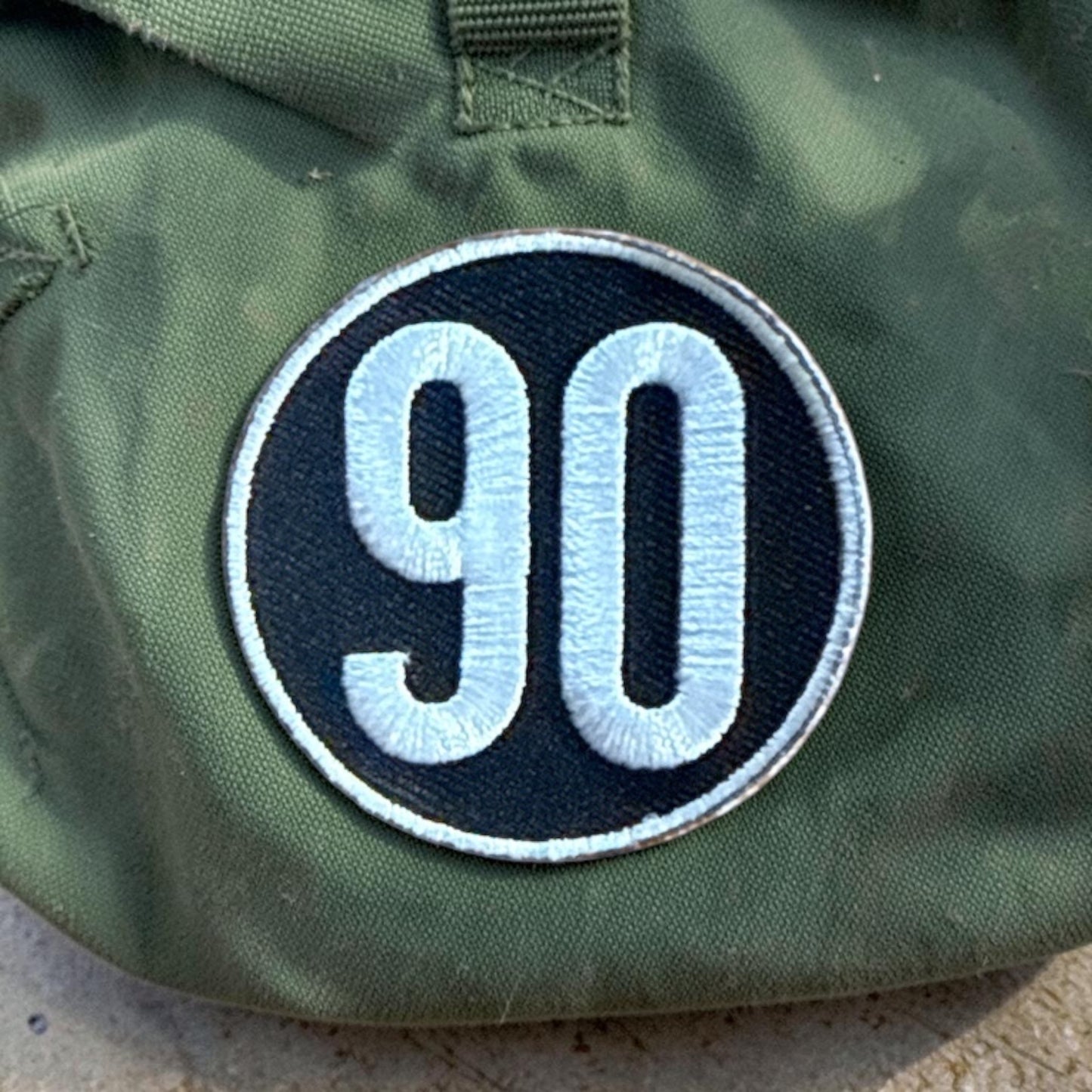 90 Classic Patch — Embroidered Iron-On Logo