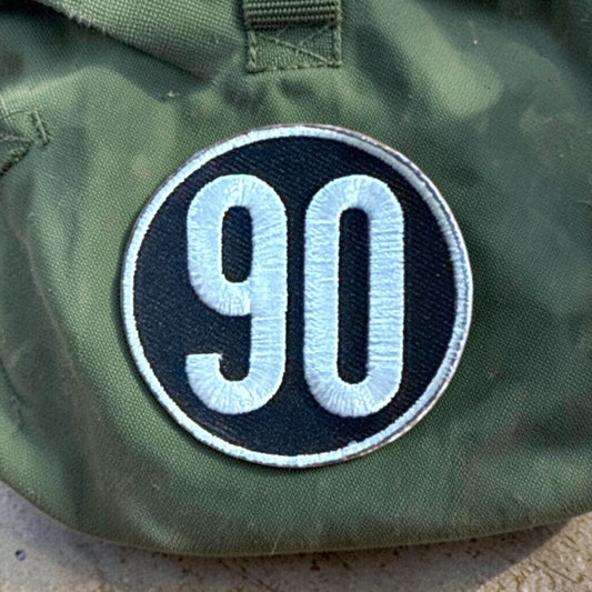 90 Classic Patch — Embroidered Iron-On Logo